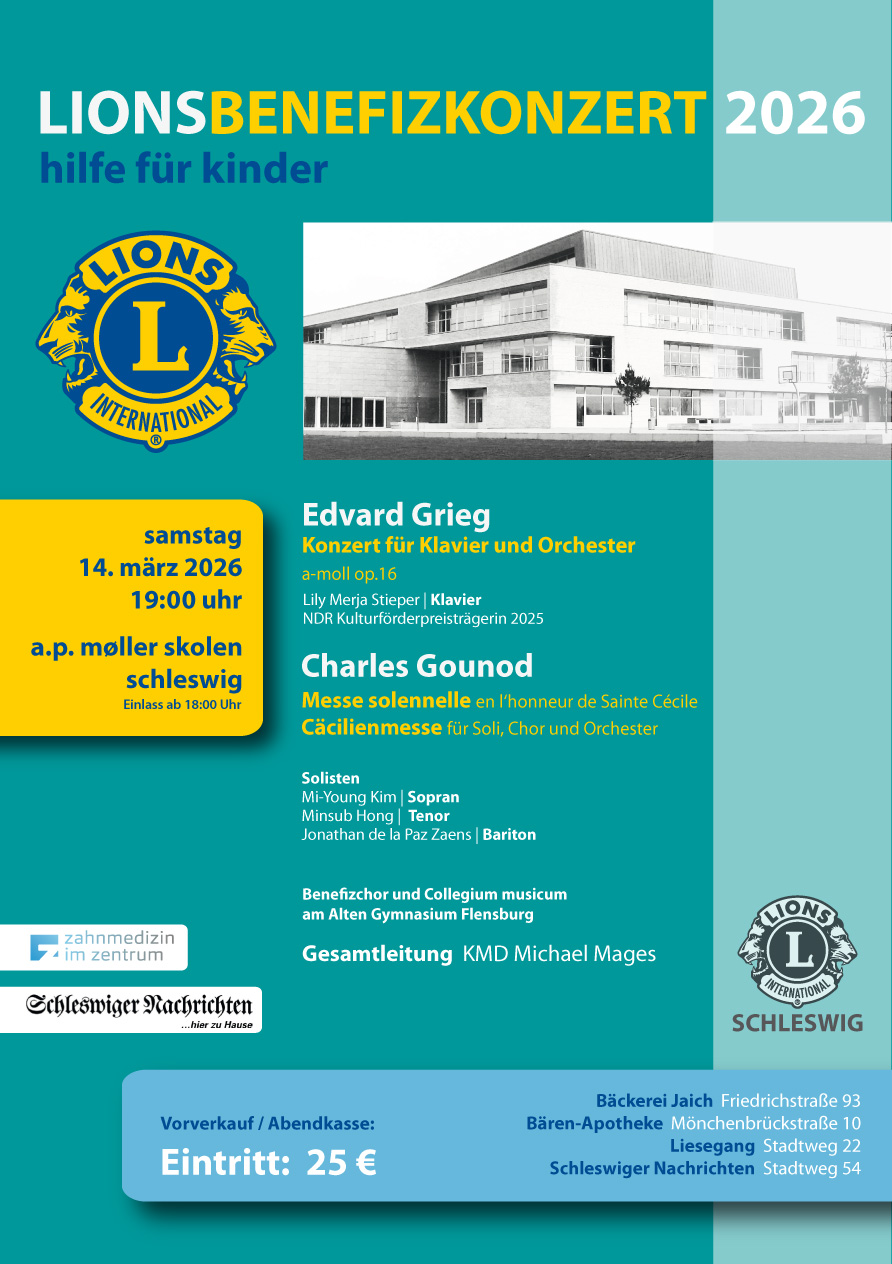 Flyer Lions Benefizkonzert 2026